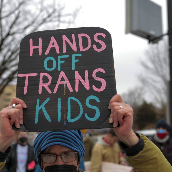 Transgender Rights Supporters Protest Outside HHS Headquarters In Washington DC