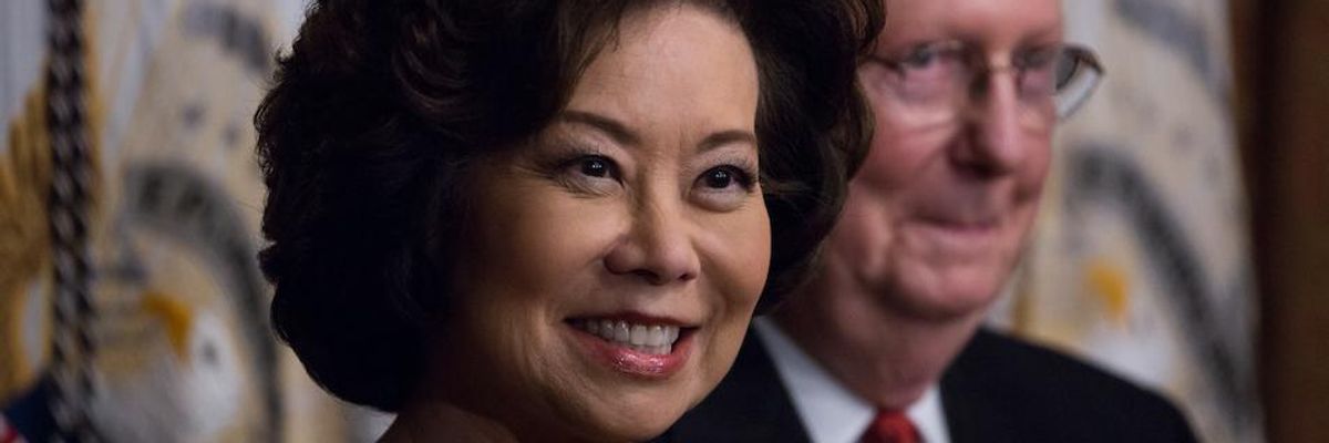 Ethics Watchdogs Sound Alarm After Transportation Secretary Chao Delivers Major Federal Contract to Husband Mitch McConnell's Kentucky