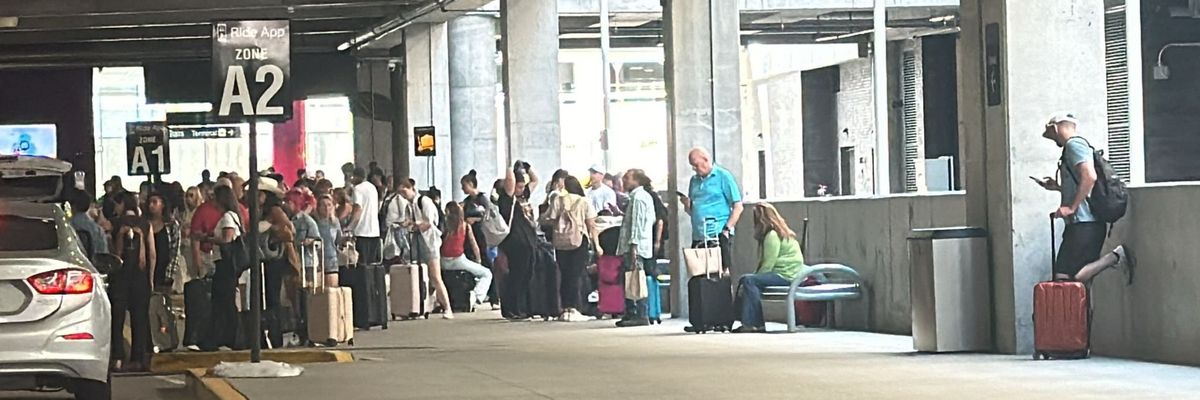 travelers at Nashville International Airport