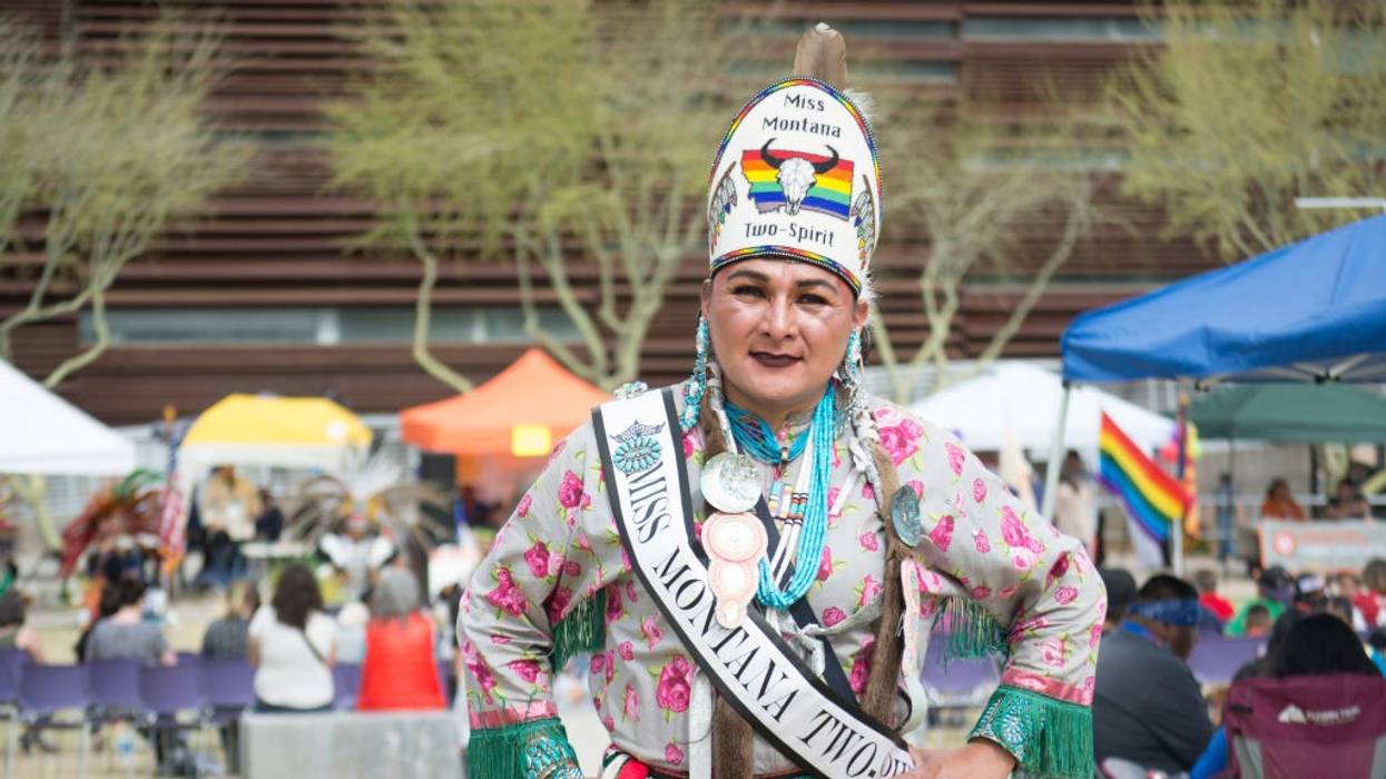 Travis Goldtooth, the reigning Miss Montana Two-Spirit.