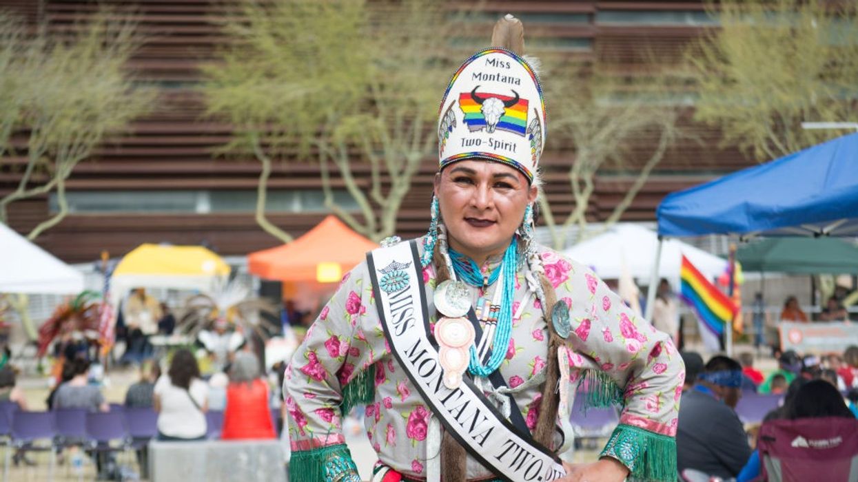 Travis Goldtooth, the reigning Miss Montana Two-Spirit.