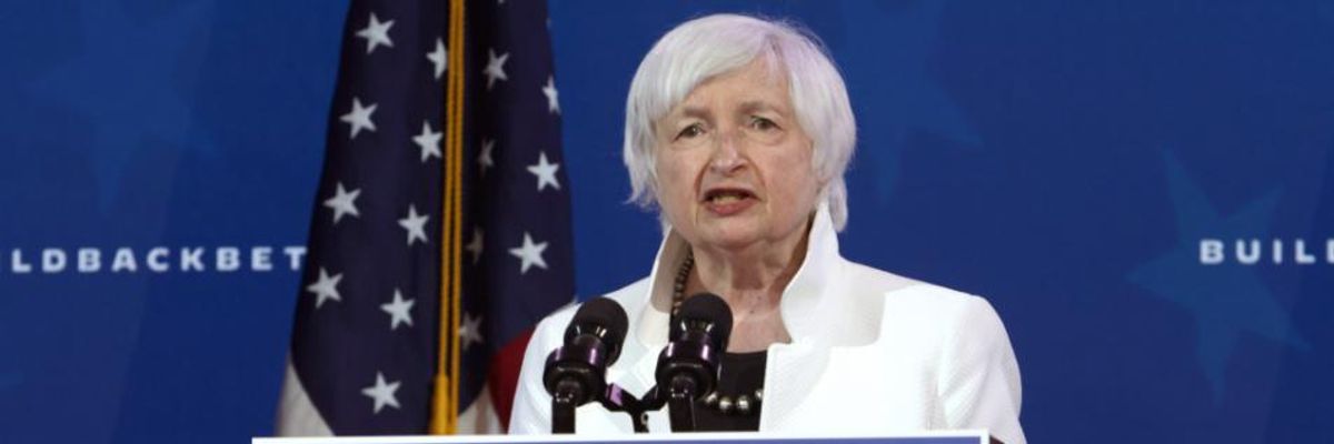 'Smartest Thing We Can Do Is Act Big': Yellen Bolsters Demand for Biden to Enact Bold FDR-Style Agenda