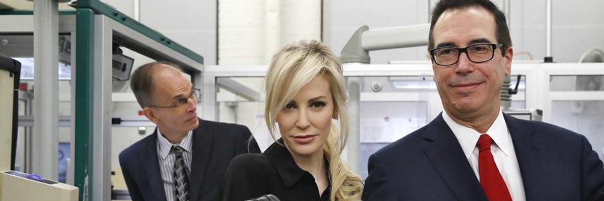 After Money Sheet Photo Goes Viral, Steve Mnuchin Takes It as "Compliment That I Look Like a Villain"