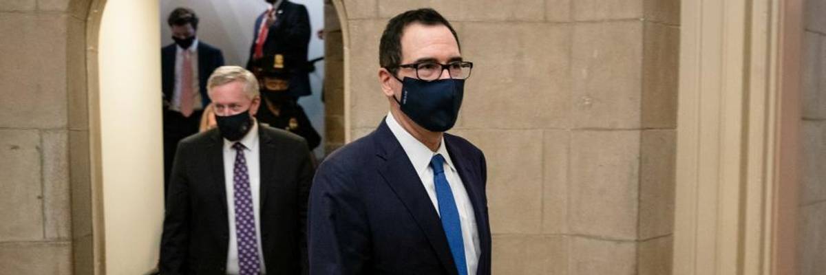 Trump's Millionaire Treasury Secretary Uses Debunked GOP Talking Point to Justify Slashing $600 Unemployment Boost