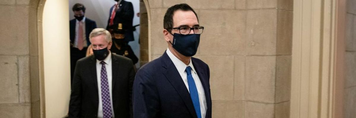 Trump's Millionaire Treasury Secretary Uses Debunked GOP Talking Point to Justify Slashing $600 Unemployment Boost