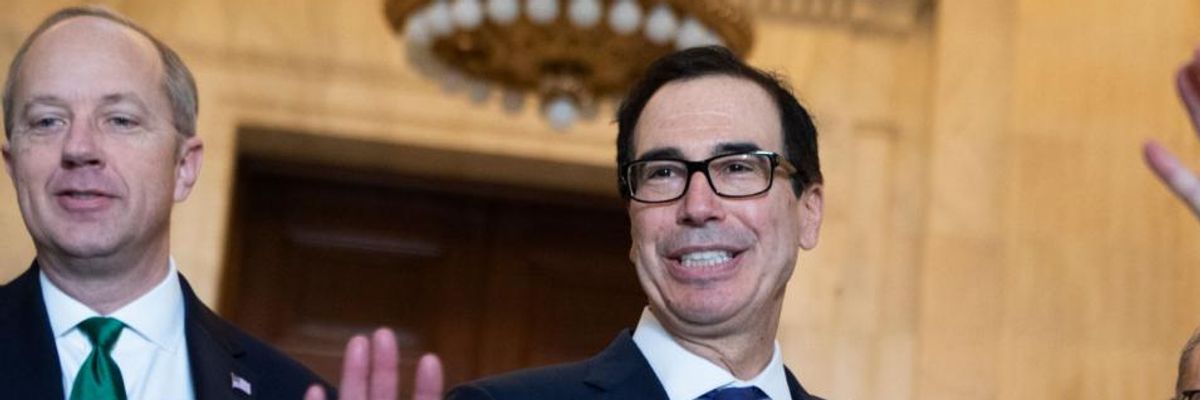GOP Senators Erupt in Laughter After Suggestion to Call Corporate Bailouts "Freedom Payments" in Closed-Door Meeting With Mnuchin
