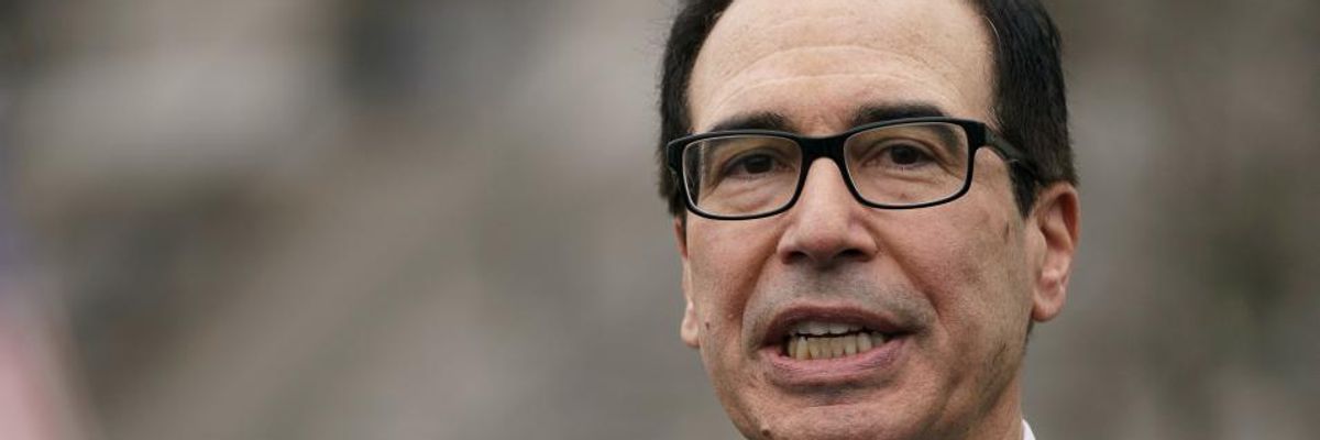 'Foreclosure King' Steve Mnuchin Says Never-Before-Seen Surge in Unemployment 'Not Relevant'