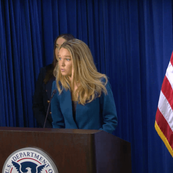 Tricia McLaughlin at a podium