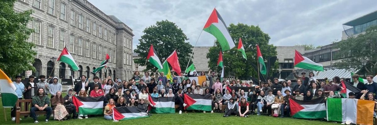 Trinity College Dublin students protest for Palestine