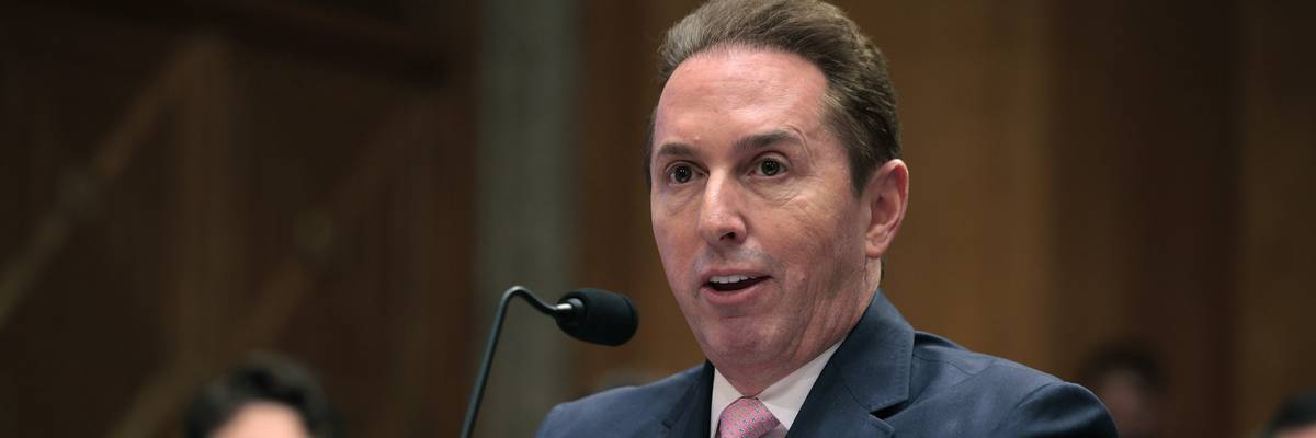 Troy Edgar testifies during his confirmation hearing