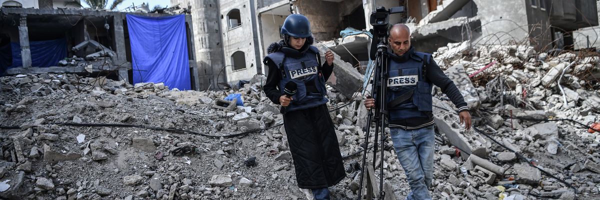 TRT Arabi reporter Reba Khalid al-Ajami