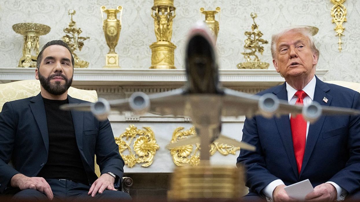 Trump and Bukele in the Oval Office.