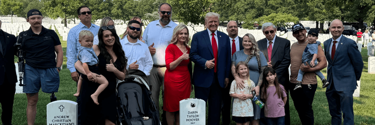 Trump and clueless MAGA family at Arlington Cemetery