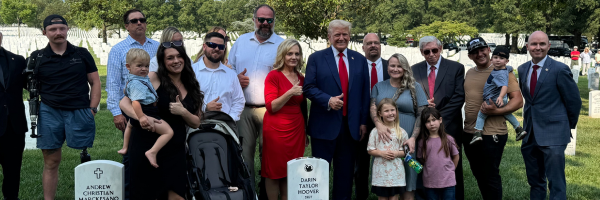 Trump and clueless MAGA family at Arlington Cemetery