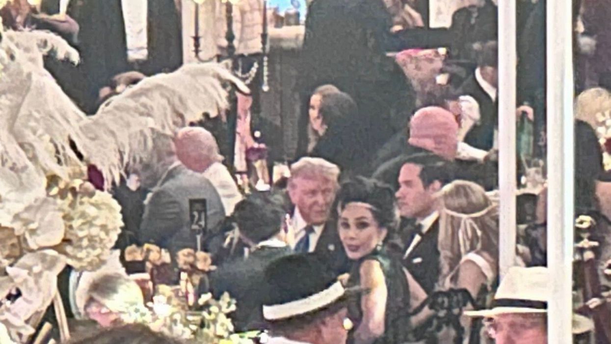 Trump and MAGA hangers-on at his Great Gatsby party