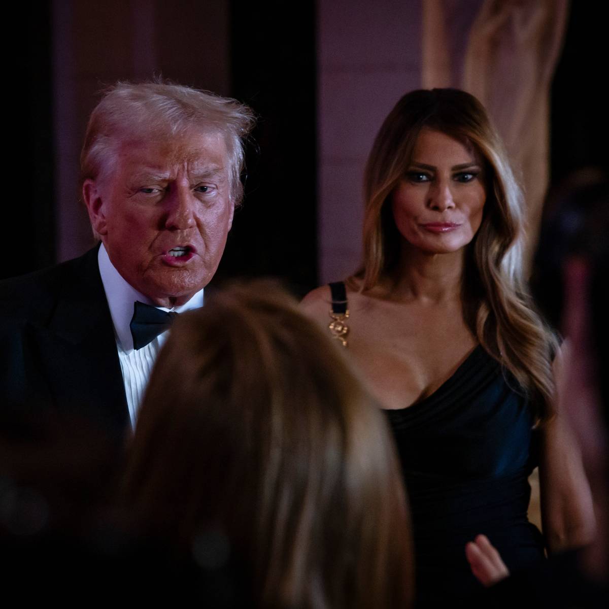 Trump and Melania on NYE 2024.