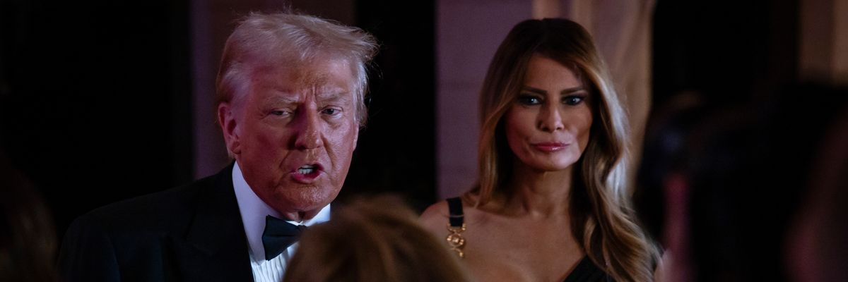 Trump and Melania on NYE 2024.