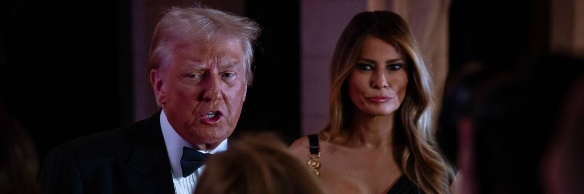 Trump and Melania on NYE 2024.
