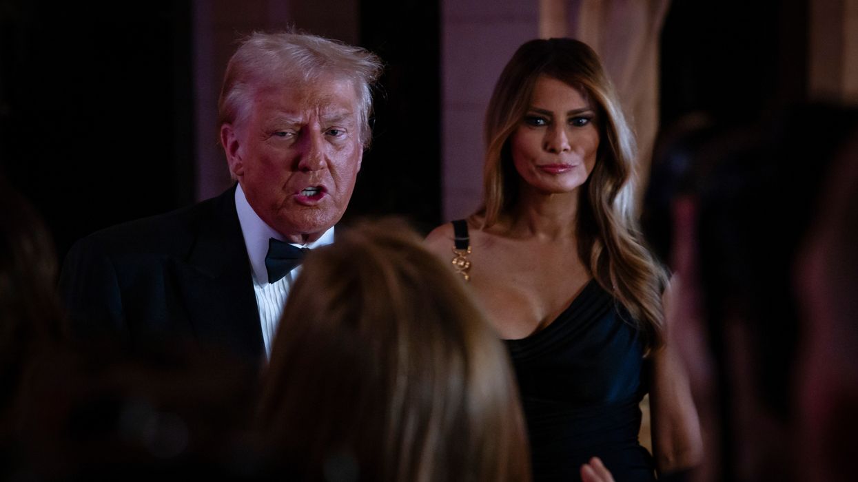 Trump and Melania on NYE 2024.