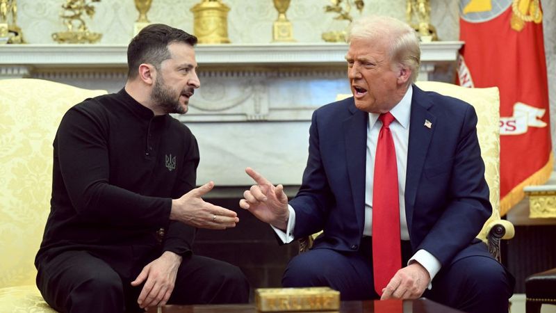 Trump and Zelenskyy in the Oval Office.