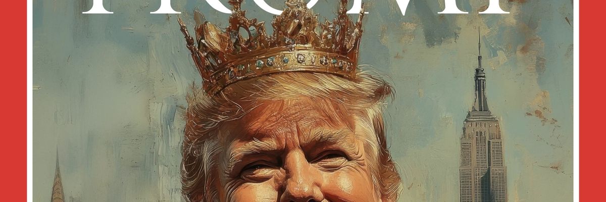 Trump as King AI-generated Time Magazine cover.