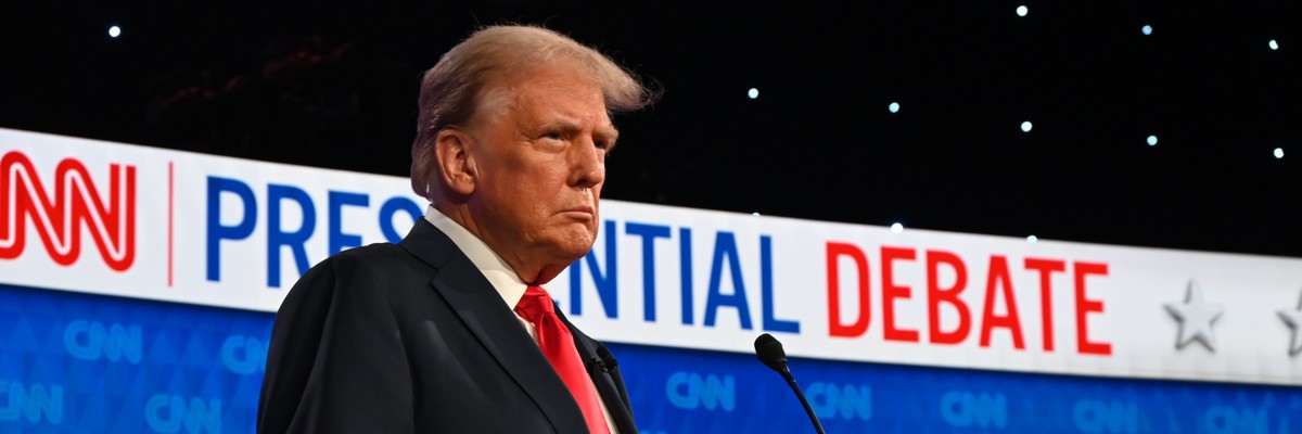 Trump at presidential debate.