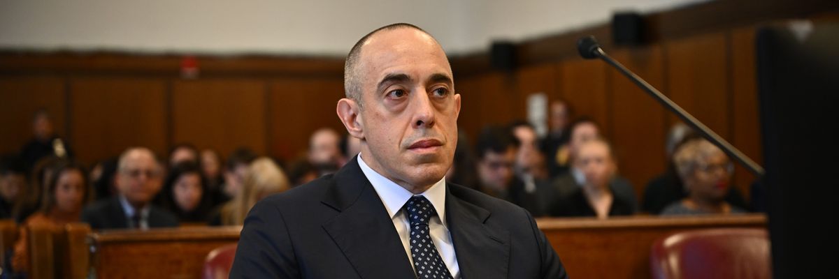 Trump attorney Emil Bove looks on at a hearing