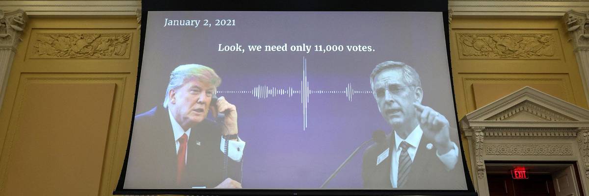 Trump call plays during hearing