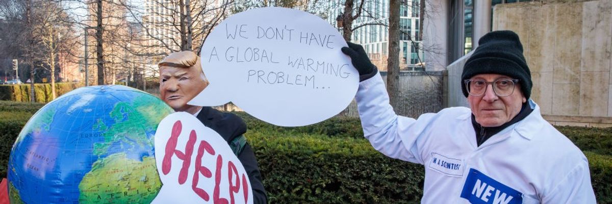 Trump Climate Danger Protest Outside US Embassy London