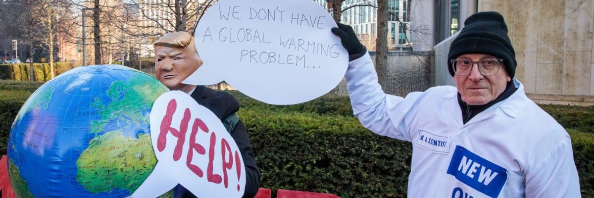 Trump Climate Danger Protest Outside US Embassy London