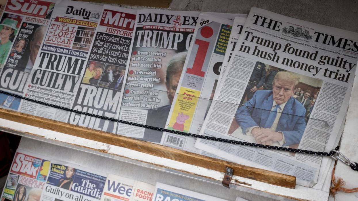 "Trump found guilty is hush money trial" and other newspaper headlines