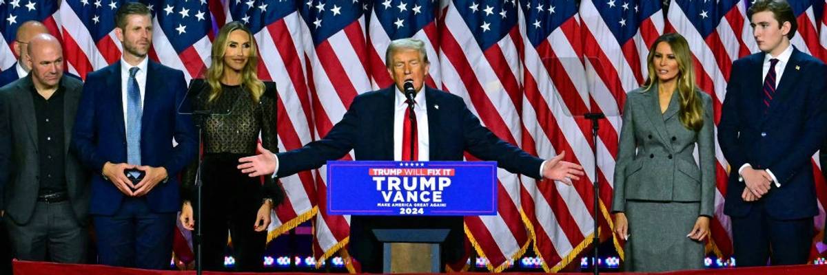 Trump on election night.