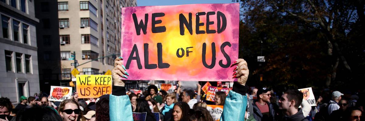 Trump protest after 2024 election.