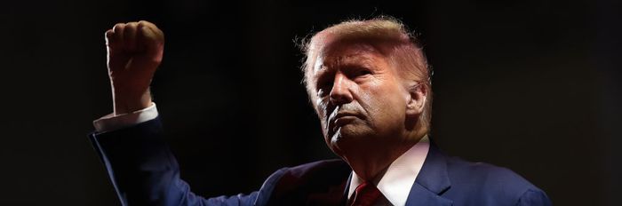 Trump pumps his fist