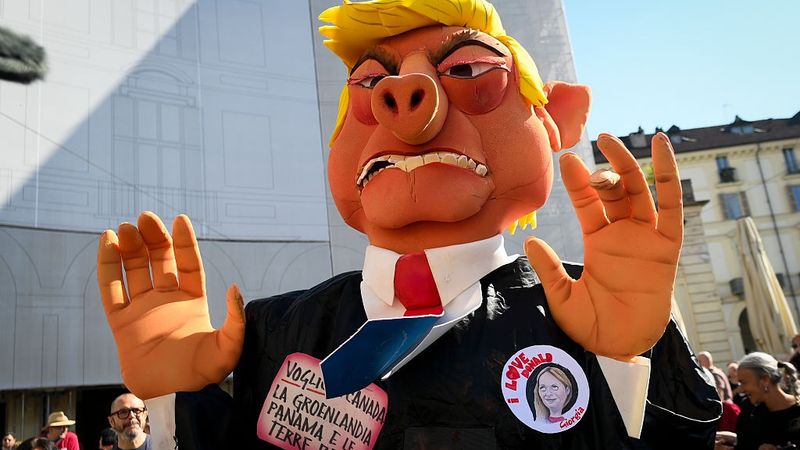 Trump puppet at May Day Demonstration