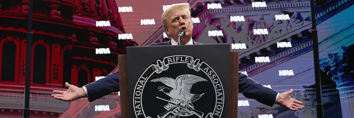 Trump speaks at NRA Annual Meeting in Dallas, Texas