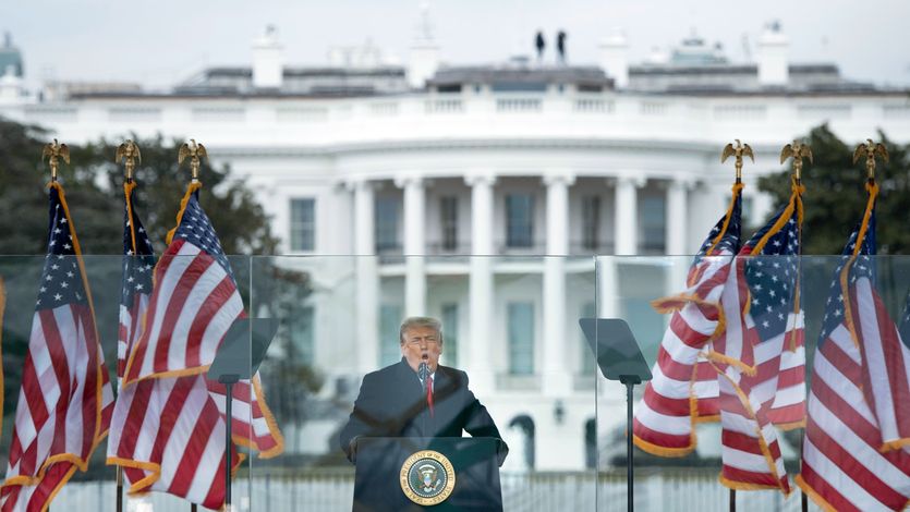 Trump speaks near the White House on January 6, 2021