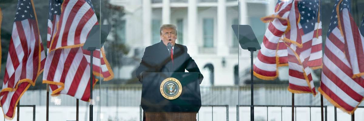 Trump speaks near the White House on January 6, 2021