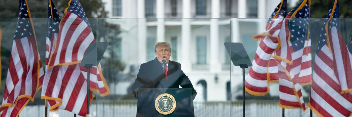 Trump speaks near the White House on January 6, 2021