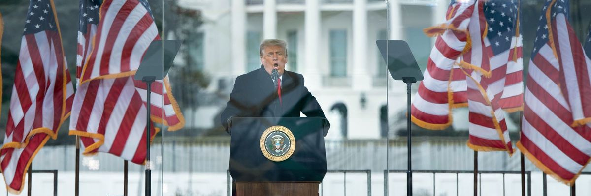 Trump speaks near the White House on January 6, 2021