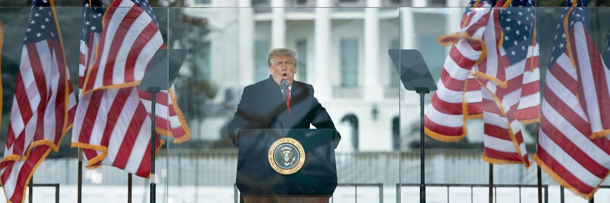 Trump speaks near the White House on January 6, 2021