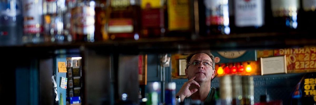 Trump support, once a lifelong Democrat, in a bar