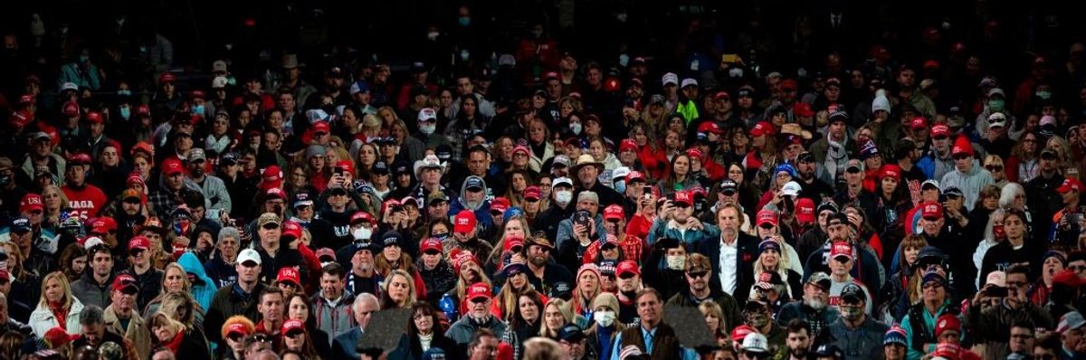 Trump supporters at rally in December 2020