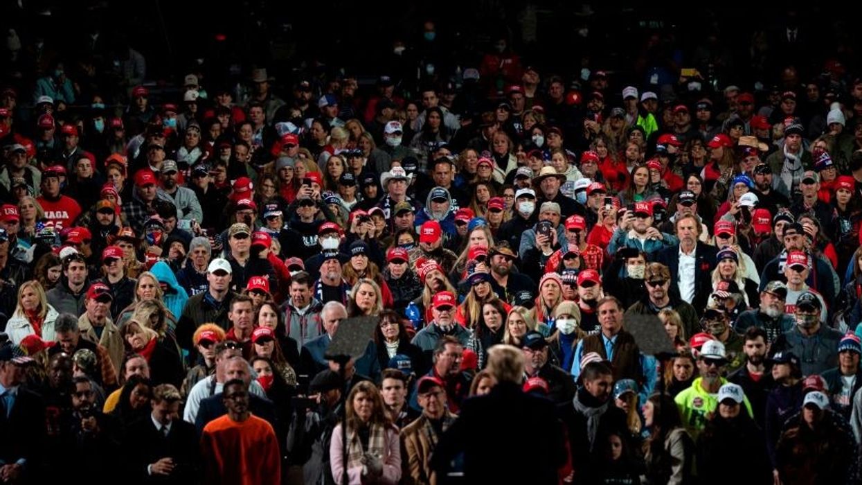Trump supporters at rally in December 2020