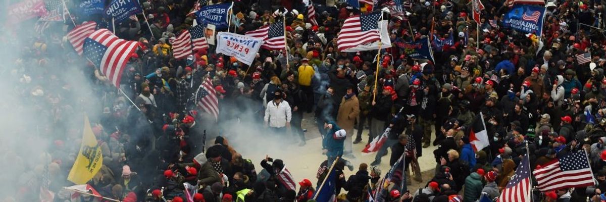 Trump supporters clashing with police January 6th, 2023