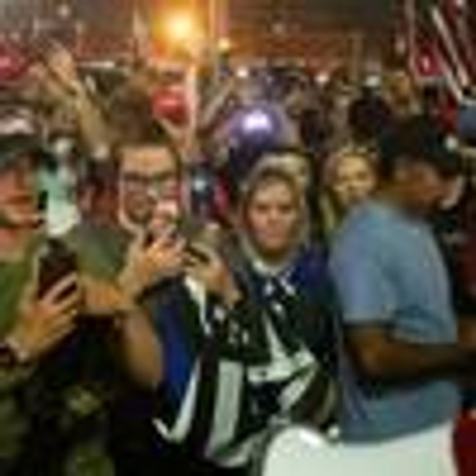 Trump supporters gather to protest the election results at the Maricopa County Elections Department office on November 4, 2020 in Phoenix, Arizona.