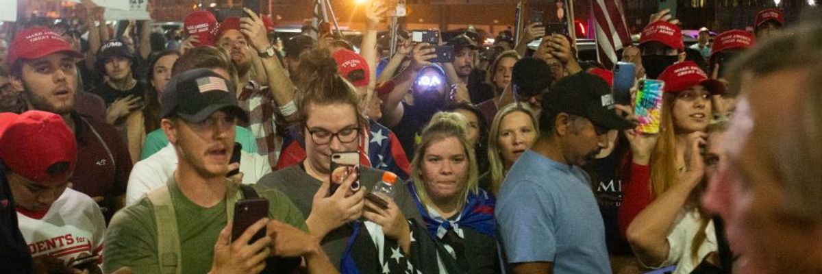 Arizona Officials Vow to 'Continue Our Job' Counting Votes as Trump Backers--Some Armed With AR-15s--Gather at Local Election Building
