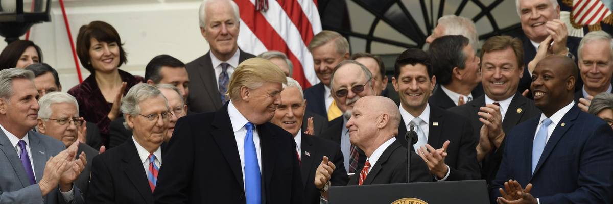 Trump tax cut celebration