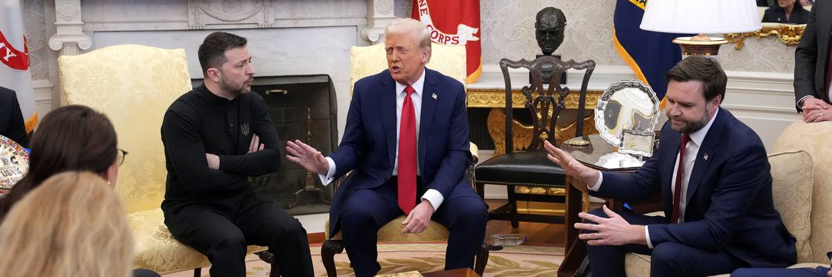 Trump, Vance, and Zelenskyy in the Oval Office.