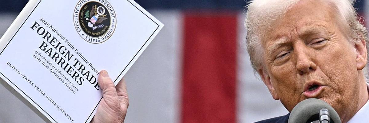 Trump waves NTE report.